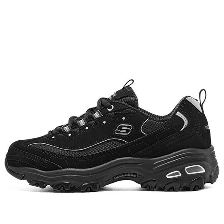 (WMNS) Skechers D'lites 'Black Silver' 66666179-BBK