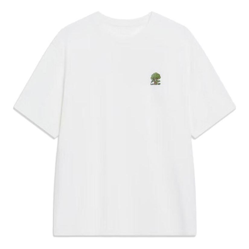 Li-Ning Casual Embroidered T-Shirts 'White' AHST183-1