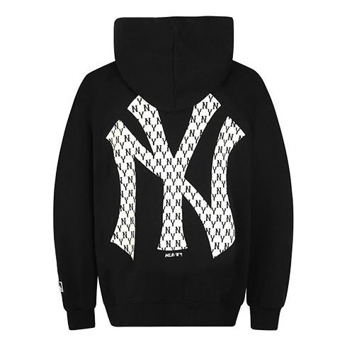 MLB New York Yankees Retro Series hooded Loose Printing Long Sleeves Unisex Black 31HDM1011-50L