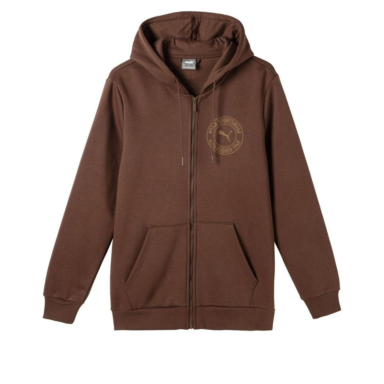 PUMA Tonal Sportswear Logo Zip Hoodie 'Brown' 684732-65