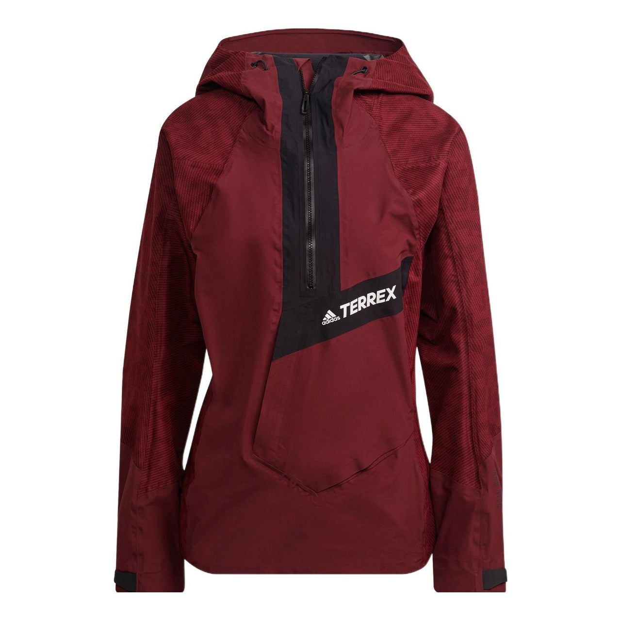 (WMNS) adidas Terrex Techrock RAIN.RDY Waterproof Jacket 'Burgundy Black' HE2295