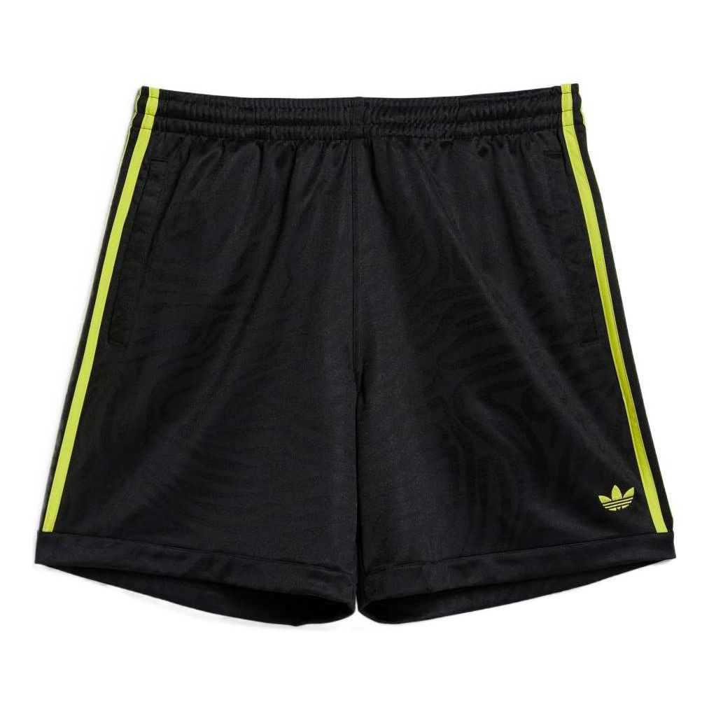 Men's adidas originals Logo Printing Pattern Elastic Waistband Straight Shorts Black GL9930