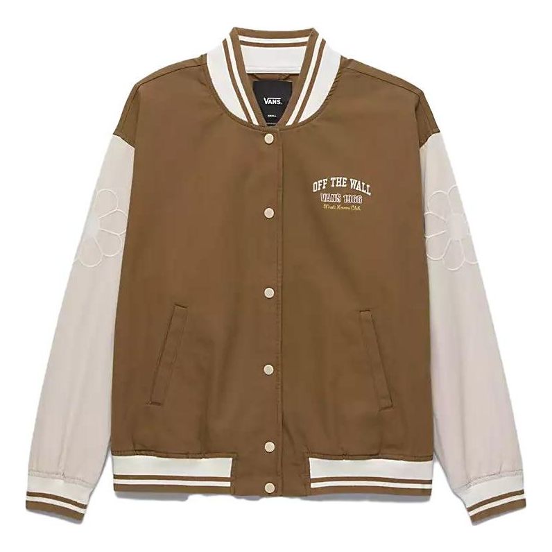 (WMNS) Vans Music Lovers Club Bomber Jacket 'Brown Beige' VN0007580E0