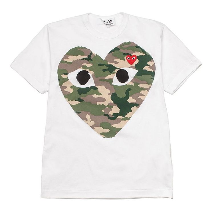 COMME des GARCONS PLAY Camouflage Heart T-Shirt 'White' AZ-T242-051-1