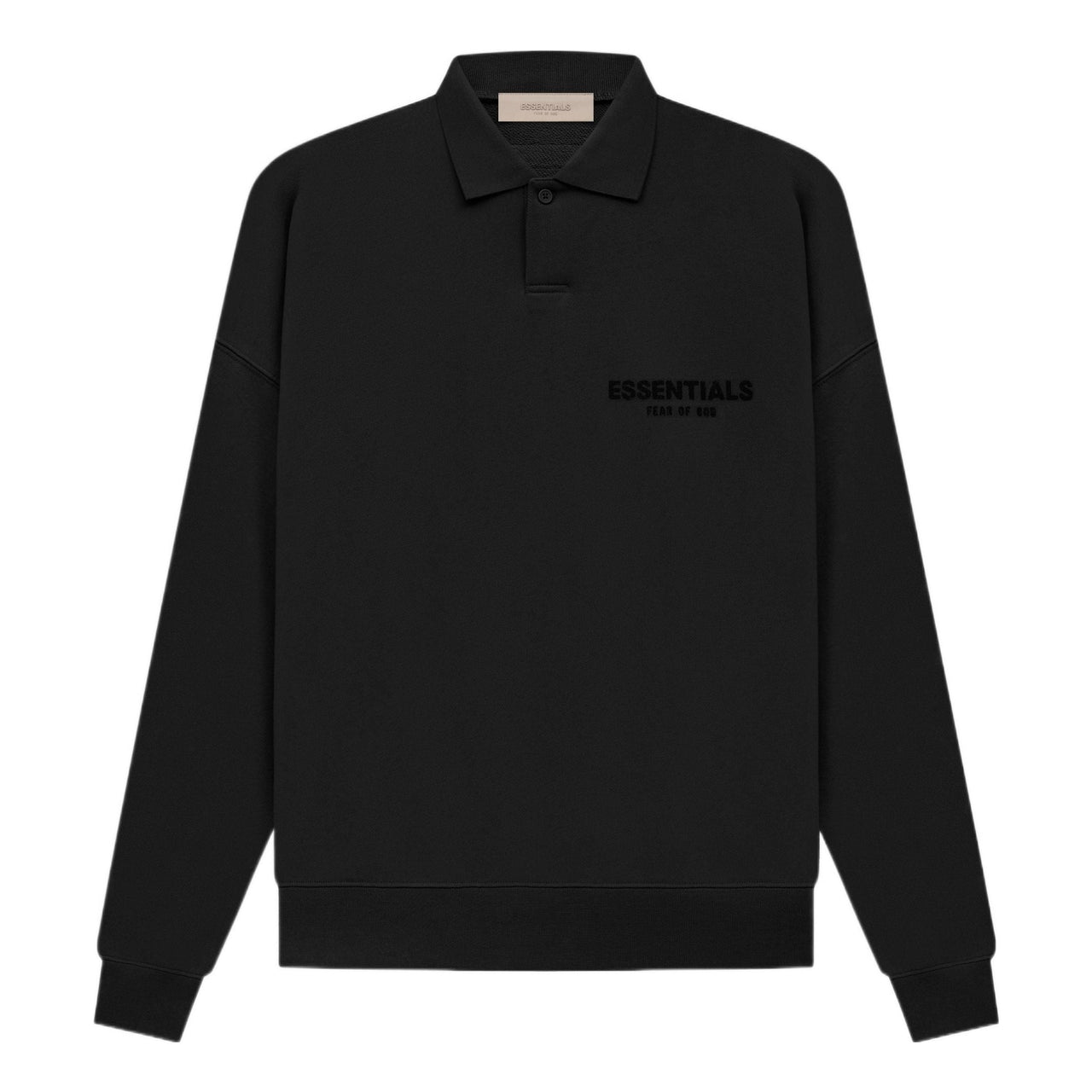 Fear of God Essentials SS22 Long Sleeve Polo Shirt 'Stretch Limo' FOG-SS22-415