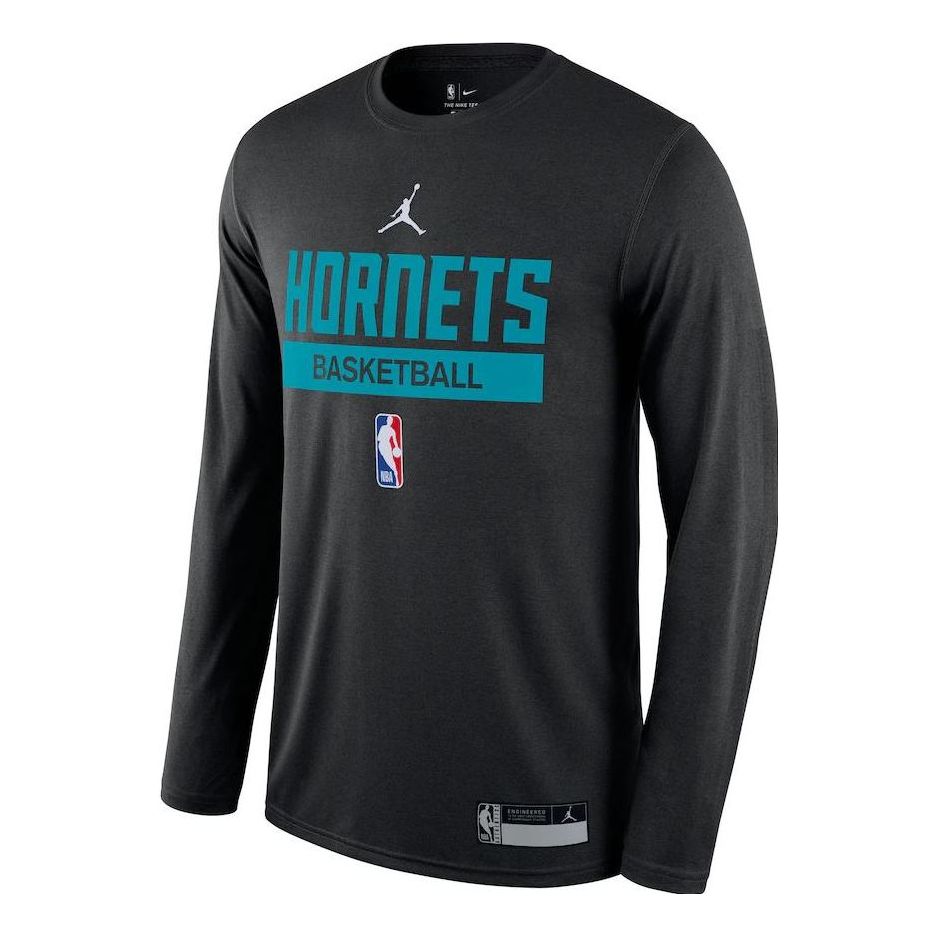 Air Jordan x NBA Charlotte Hornets 22-23 Practice Performance Long Sleeve T-Shirt 'Black' DR6508-010