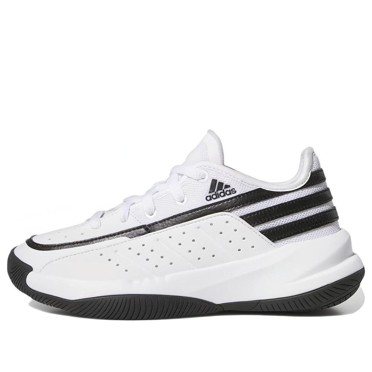 (GS) adidas Front Court Shoes 'White Black' ID8597