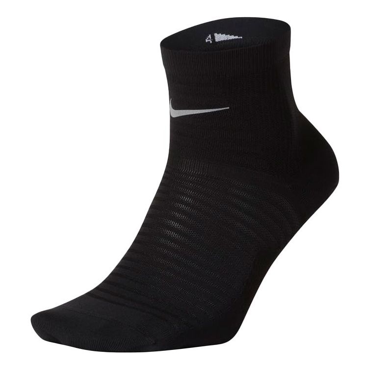Nike Spark Lightweight Solid Color logo Sports Training Mid Calf Socks One Pair Black SK0049-010