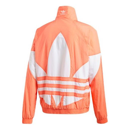 adidas originals SS20 Big Trefoil Track Jacket For Men Orange/White FM9890