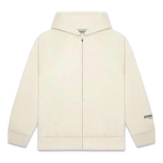 Fear of God Essentials FW20 Full Zip Hoodie 'Cream' 0192250500185569