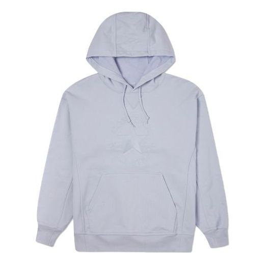 (WMNS) Converse Chuck 70 Logo Embroidered Loose Hoodie Gray Blue 10022369-A05