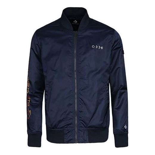 Converse Casual Sports Stand Collar Baseball Jacket 'Navy' 10007769-A02