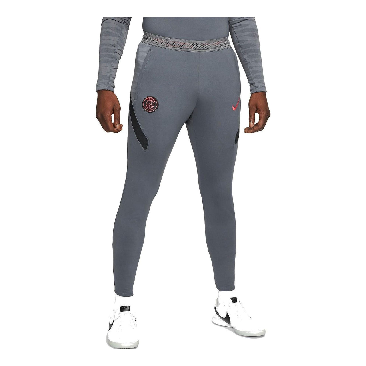 Men's Nike Solid Color Printing Logo Tight Sports Pants/Trousers/Joggers Gray DB6928-025