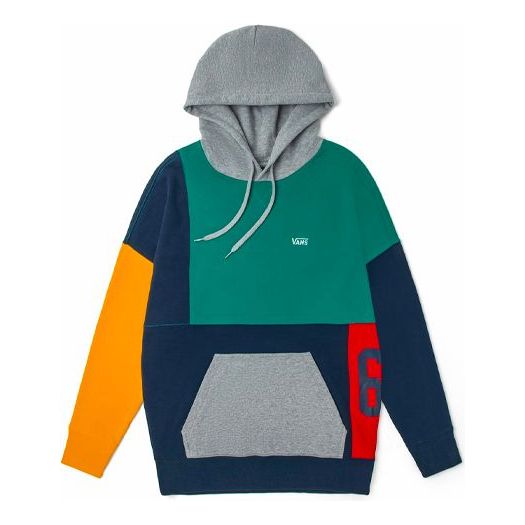 Vans multicolor patchwork Hoodie 'Blue Green Orange Red' VN0A54L2LKZ