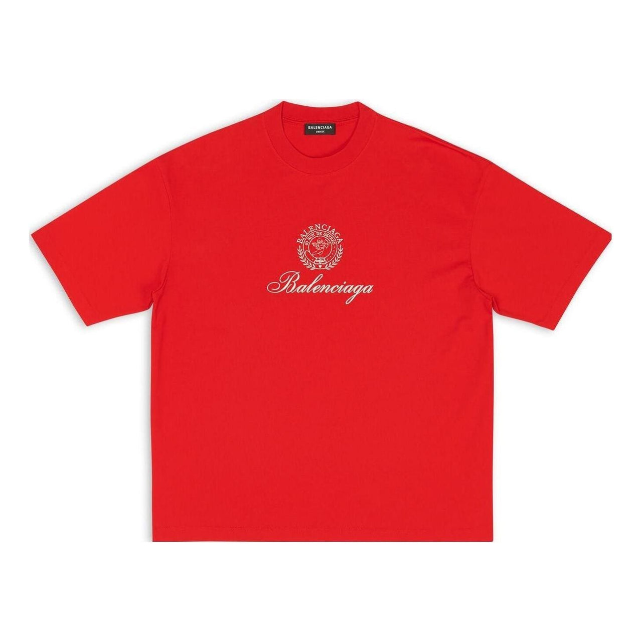 Balenciaga Qixi Crest T-Shirt Medium Fit 'Red' 612966TMVL46971