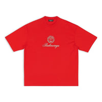 Balenciaga Qixi Crest T-Shirt Medium Fit 'Red' 612966TMVL46971