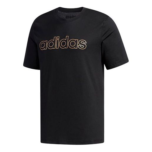 adidas M Ess Br Tee Sports Stylish Round Neck Short Sleeve Black FM3441