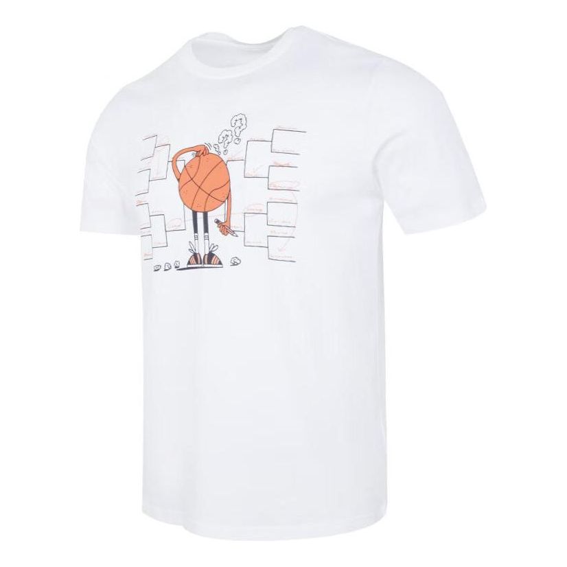 adidas Lil Stripe Bracket Graphic Short Sleeve Basketball T-shirt 'White' IC1870