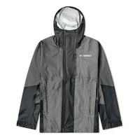 adidas Outdoor Colorblock Hooded Jacket Black DZ2055