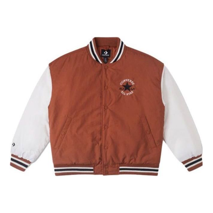 Converse Padded Baseball Jacket 'White Brown' 10025261-A02