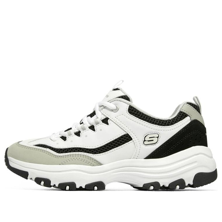 (WMNS) Skechers Arch Fit D'Lites 'White Black Beige' 8730066-WLGY