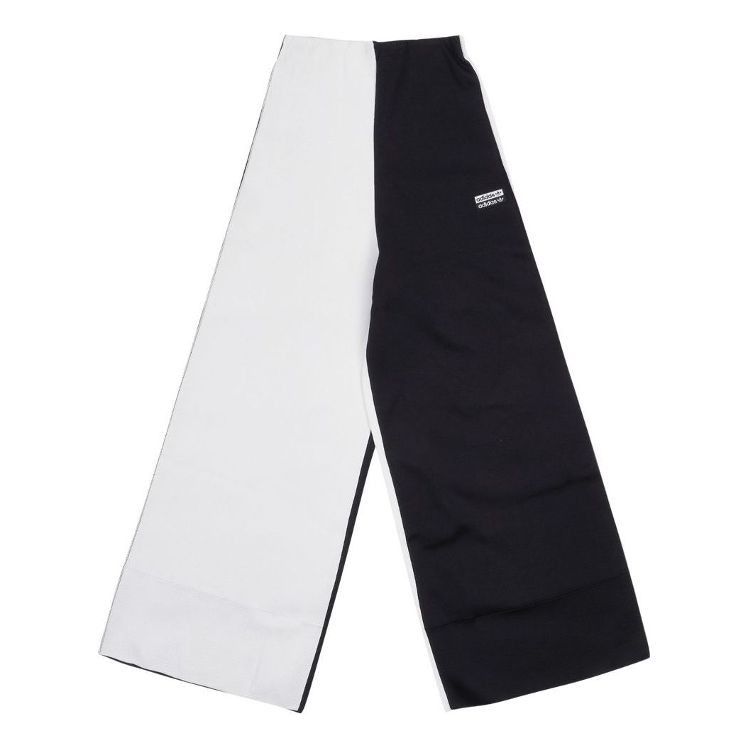 (WMNS) adidas Wide Leg Pants 'Black White' FM2449