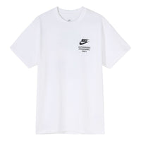 Nike Printing Alphabet Logo Round Neck Cotton Short Sleeve White DM6428-100