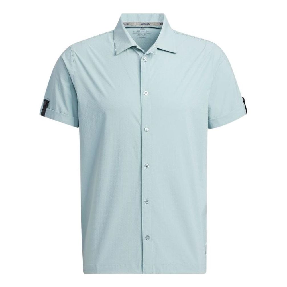 Men's adidas Solid Color Casual Short Sleeve Magic Grey Shirt H64632