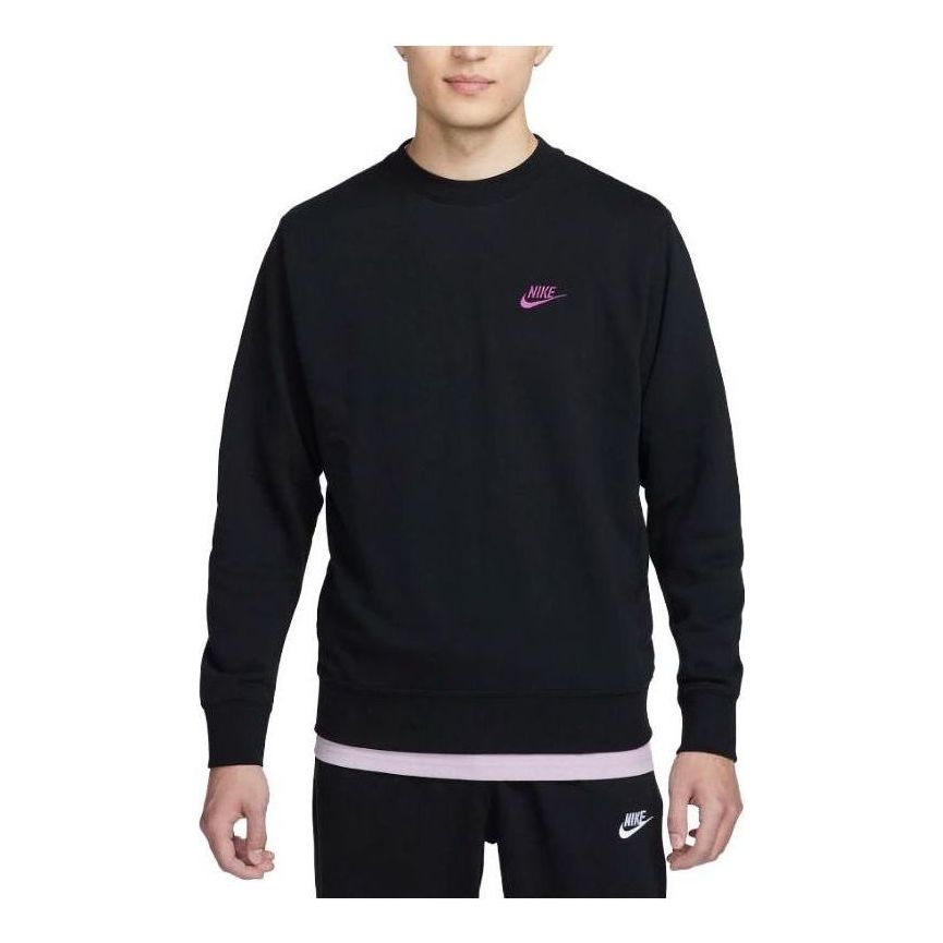Nike NSW French Terry Crewneck Sweatshirt 'Black' FN8515-010