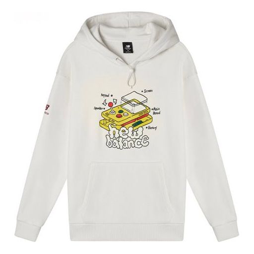 New Balance Graphic Print Hoodie 'White' AMT11336-IV