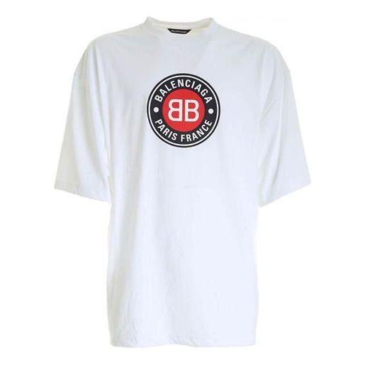 Balenciaga Double B Logo Printing 'White' 641614TJV769000