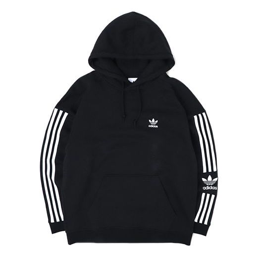 adidas originals Lock Up Fleece Lined Casual Sports Pullover Black ED6124