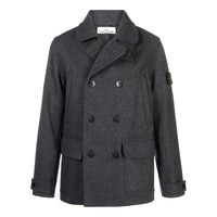 STONE ISLAND Wool Street Style Plain Logo Peacoats Coats 'Grey' 791543030-V0067