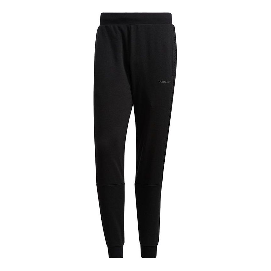 Men's adidas neo Logo Mesh Running Sports Pants/Trousers/Joggers Black H55276