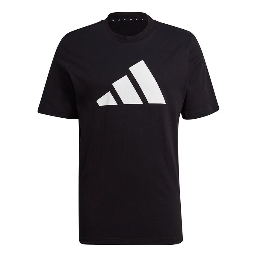 adidas M Fi Tee Bos A Logo Printing Round Neck Sports Short Sleeve Black GP9503