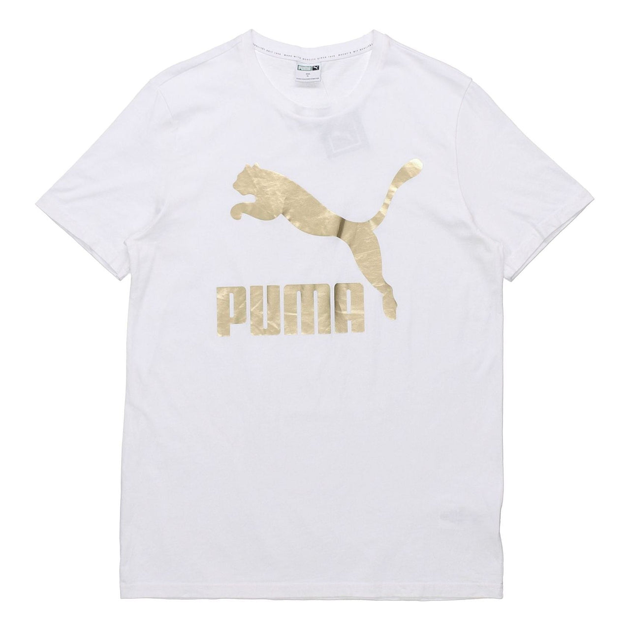 PUMA Logo Printed Short Sleeve TEE White 579405-82