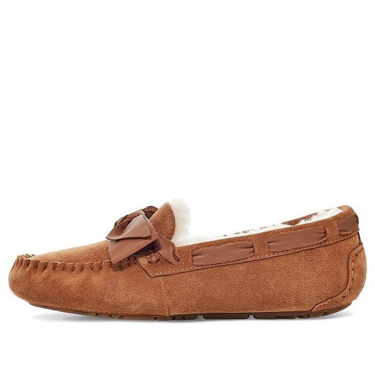 (WMNS) UGG Dakota Leather Bow Brown 1118914-CHE