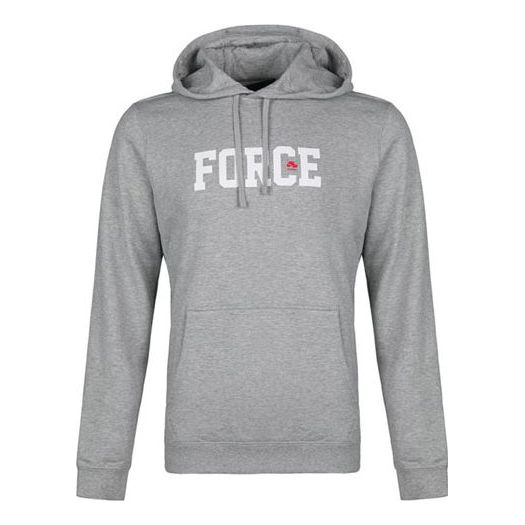 Men's Nike Alphabet Printing Hooded Long Sleeves Gray BQ6357-063
