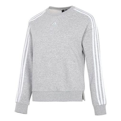 (WMNS) adidas MH 3-Stripes Sweatshirts 'Grey' HM7079