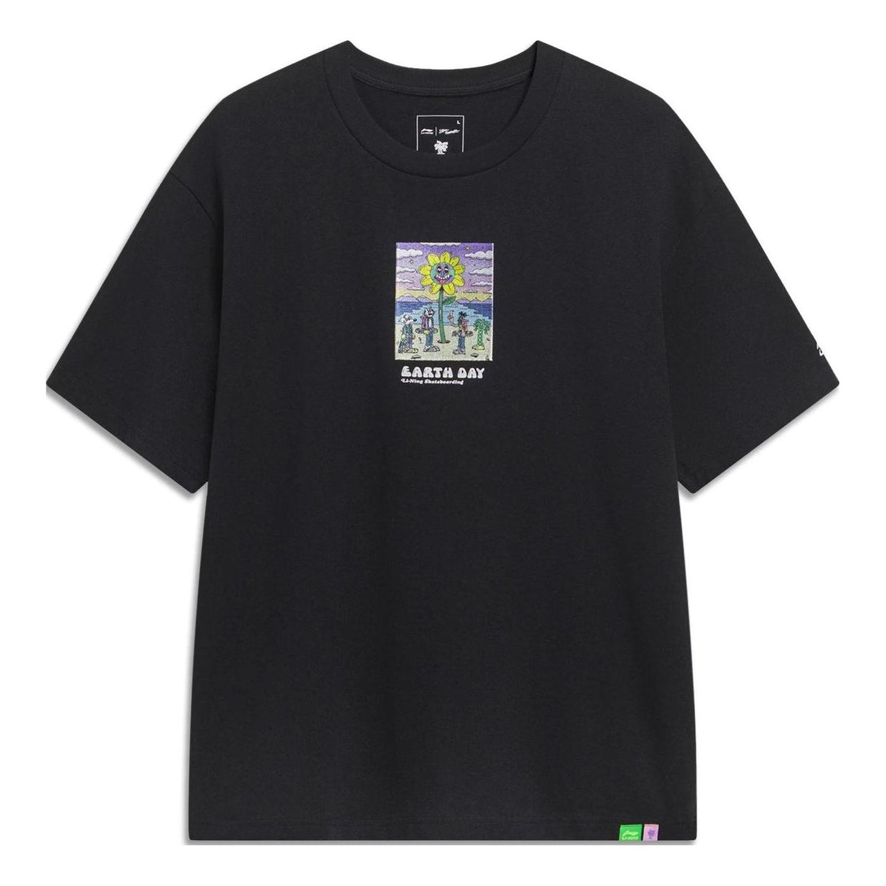Li-Ning x Steven Harrington Graphic T-shirt 'Black' AHST093-3