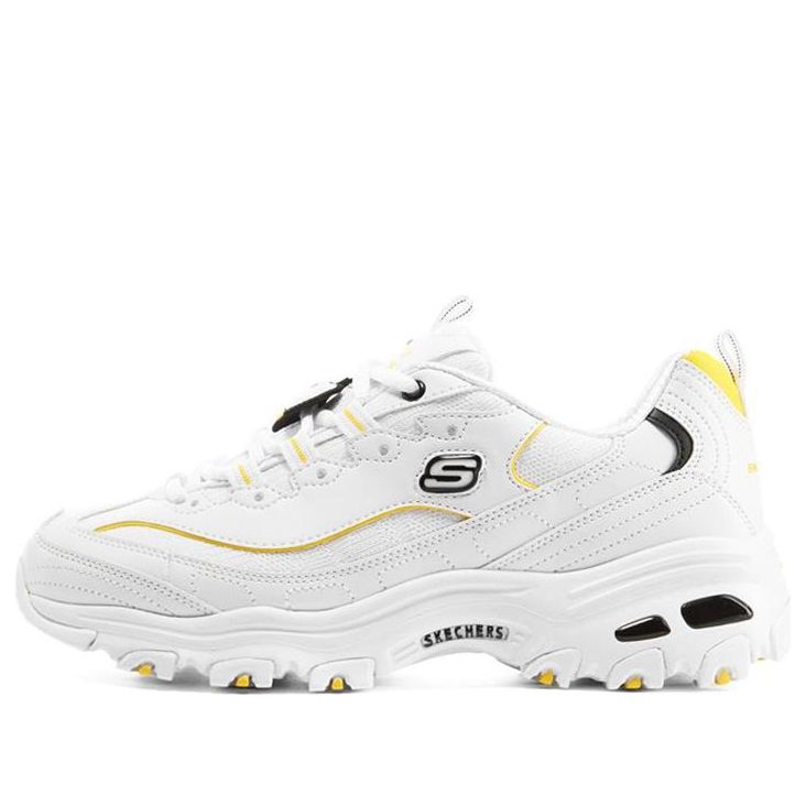 (WMNS) Skechers D'Lites 1.0 'White Yellow' 896140-WYL