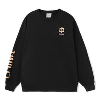 Li-Ning Sports Fashion Series Printing Loose Round Neck Pullover Couple Style 'Black' AWDRB78-2