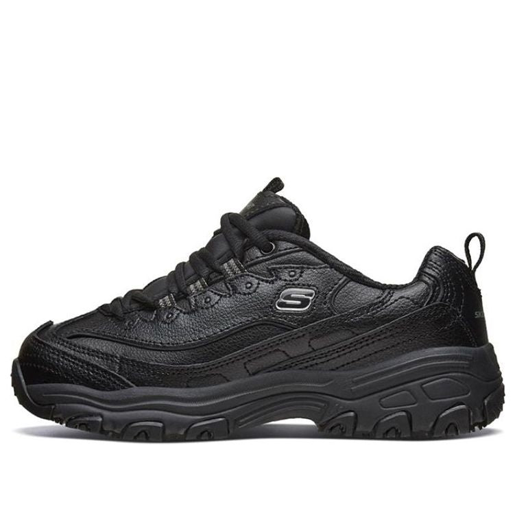 (WMNS) Skechers D'lites Sr Running Shoes Black 76605-BLK