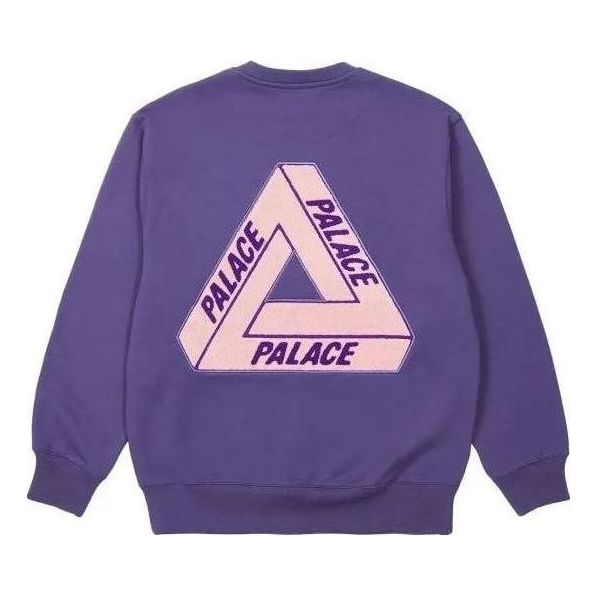 Palace S23 Fleece Tri-Ferg Crew Sweater 'Purple' PLC23029