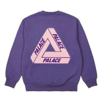 Palace S23 Fleece Tri-Ferg Crew Sweater 'Purple' PLC23029