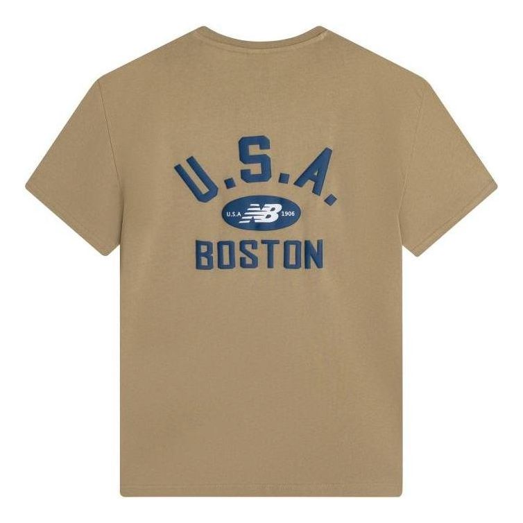 New Balance Boston Tee 'Tan Blue' AMT22391-INC