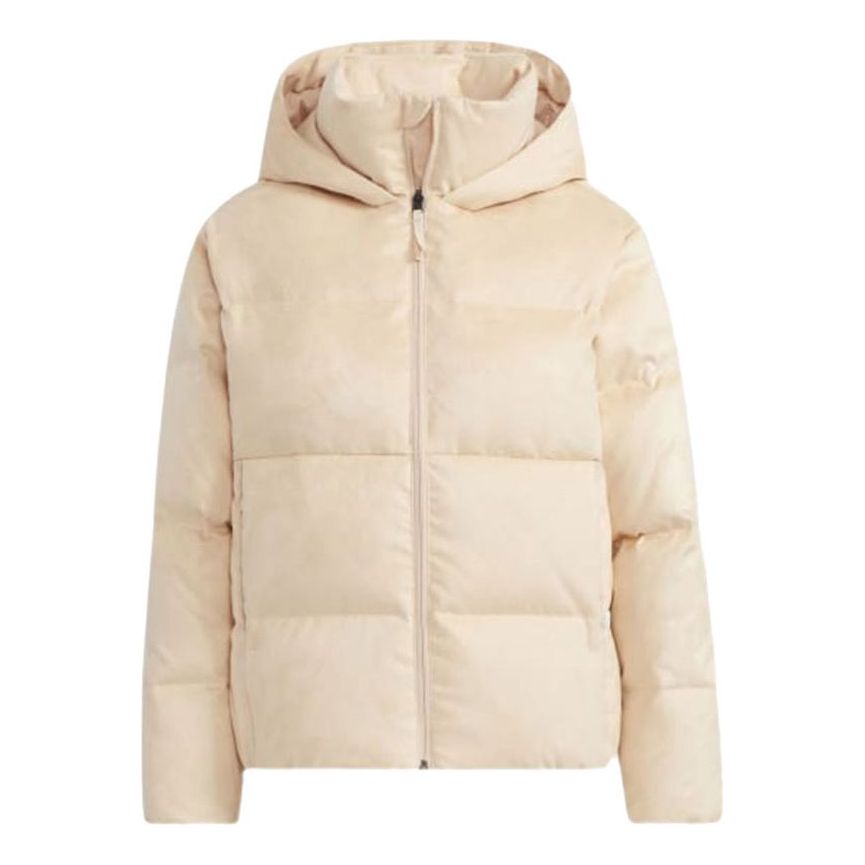 (WMNS) adidas Faux Suede Puffy Down Jacket Asia Sizing 'Beige' H20808