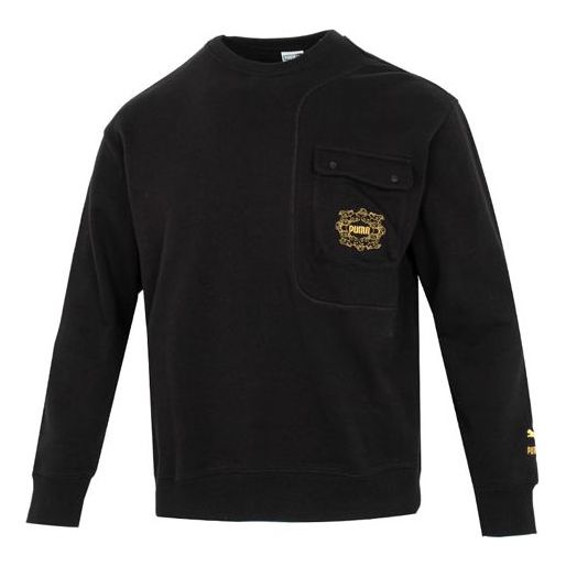 PUMA Das CC Graphic Crew Sweater 'Black' 539908-01