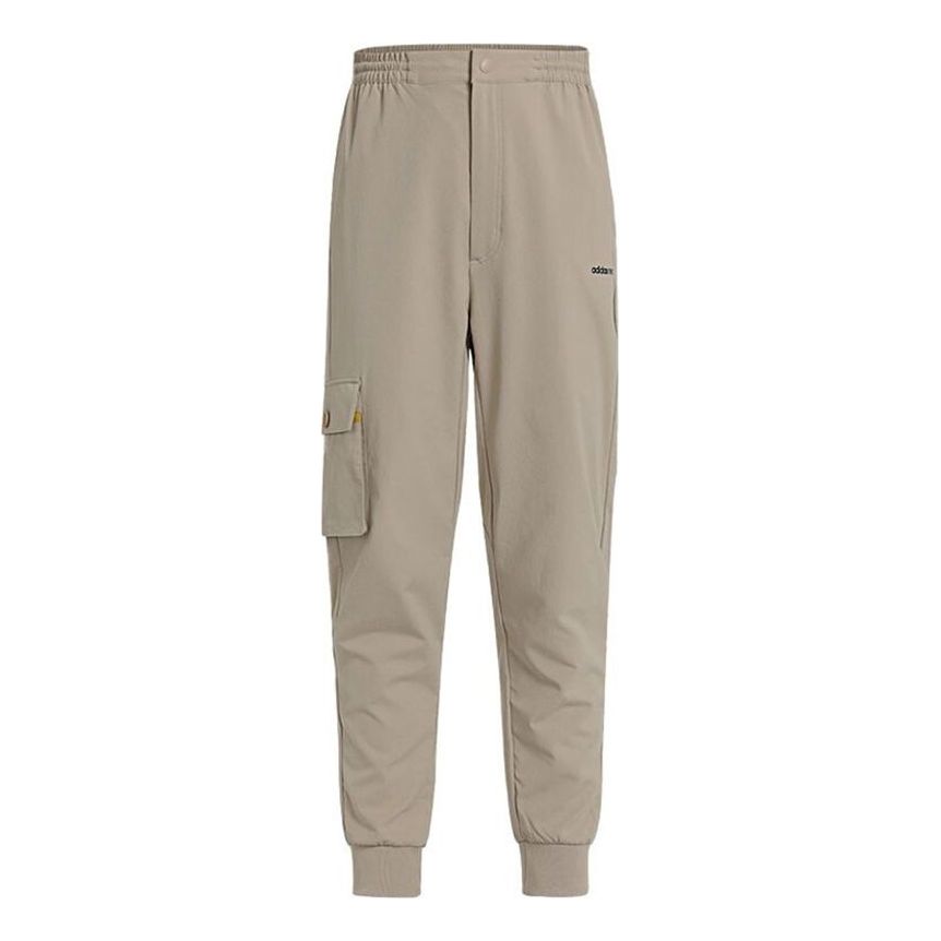 adidas neo M Ssjan Carg Tp Casual Sports Bundle Feet Woven Long Pants Khaki GP4846