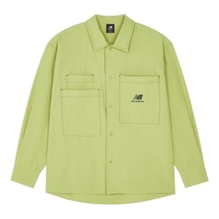 New Balance Logo Classic Shirt 'Lime Green Black' AMJ23303-RYS
